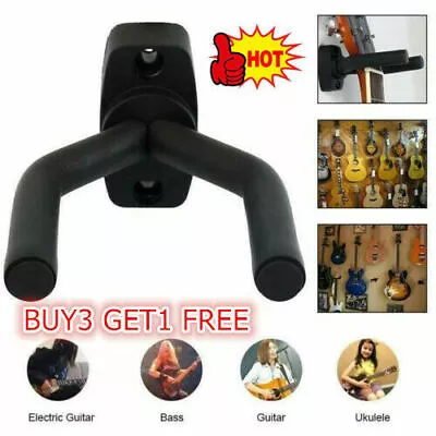 $6.72 • Buy Guitar Hanger Wall Mount Stand Hook Bass Ukulele Bracket Rack NICE Wall G0U2