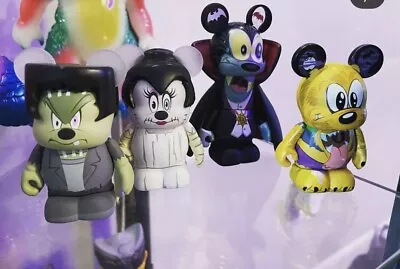 Vinylmations Spooky Series Set Of 4 Mickey Minnie Goofy Pluto • $35