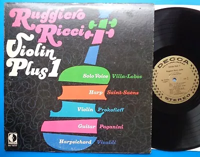 Ruggiero Ricci: Violin Plus 1 VILLA-LOBOS/SAINT-SAENS/PROKOFIEV Decca DL 710177 • $40