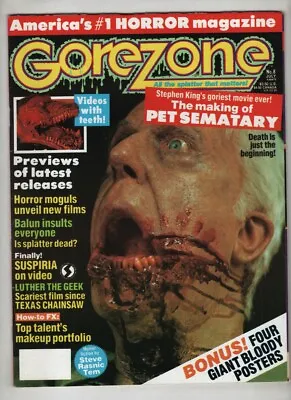 $13.49 • Buy GoreZone Mag Pet Semetary Suspiria #8 July 1989 W/Posters 042921nonr