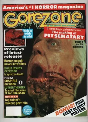 $13.49 • Buy GoreZone Mag Pet Semetary Suspiria #8 July 1989 W/Posters 042921nonr