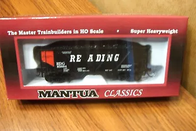 MANTUA CLASSICS 36' HOPPER W/COAL READING RAILROAD Orange Panel HO SCALE • $19.95