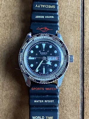 Vintage Men's Wristwatch Diver's Mortima Superdatomatic Hand Wound Works • $210