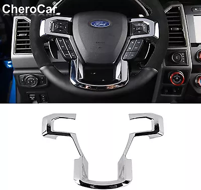 Steering Wheel Moulding Chrome Cover Trim For 15+ Ford F150 F250 F350 Super Duty • $17.99