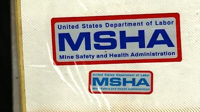 Set Of 2 (5 1/2 X 2 1/2) & (2 1/2 X 1) Msha Coal Mining Stickers # 1167 • $4.99