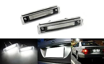 2x White 18-SMD LED Licence Plate Lights For Mercedes SL/E-Class W124 S124 R129 • $15.99