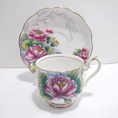 $19.99 • Buy Vintage Royal Albert Teacup And Saucer Water Lily Flower Of The Month