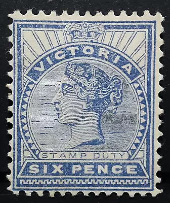 Victoria Australia Stamp 1886-87 6d Queen Victoria Scott # 164 MINT OG H • $0.99