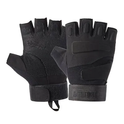 Motorcycle Motocross Gloves Mens Motorbike Road Racing Team Gloves Fingerless • $12.69
