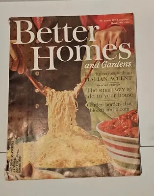 VTG Better Homes & Gardens Magazine 1961 Italian Recipes Ads Decorating • $9