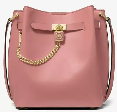 🌞michael Kors Hamilton Legacy Rose Pink Leather Md Messenger Crossbody Bag🌺nwt • $185.99