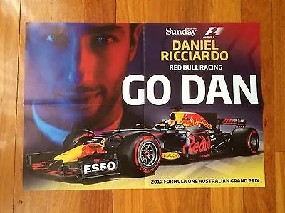 DANIEL RICCIARDO 2017 F1 AUSTRALIAN GP POSTER- Sunday Herald Sun • $3