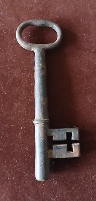 Antique Jail Cellar Door Lock Box Cast Iron Skeleton Key 7.5” Long • $30