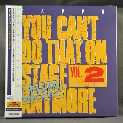 ZAPPA You Can't Do That On Stage Vol 2 Orig. JAPAN Mini LP CD X2 BOX VACK-9006 • $99.99