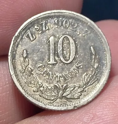 MEXICO KM403.10 10 Centavos 1891 ZsZ Silver  • $12