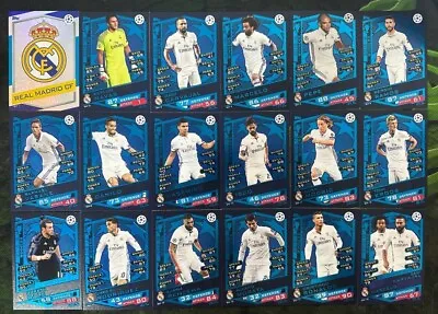 Rm Match Attax 2016/17 16/17 Full Team Set Of All 18 Real Madrid Cards + 9 Extra • £16