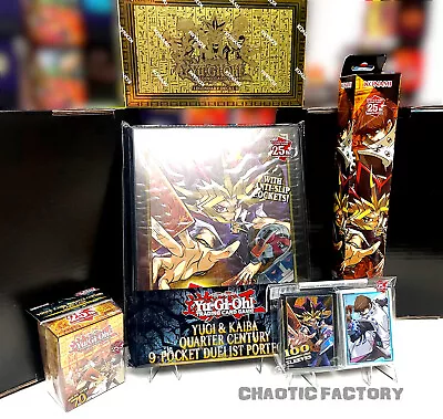 YU-GI-OH! Quarter Century Yugi & Kaiba ACCESSORIES BUNDLE & Legendary Decks II  • $169.99