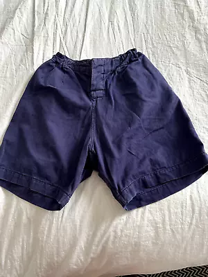 £45 • Buy Vintage 1940s 1950s 1960s RAF Blue Cotton Pe, Pt, Training Shorts , S