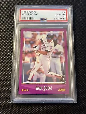 1988 Score Wade Boggs #2 Psa Gem Mint 10 Boston Red Sox Low Pop • $37.99