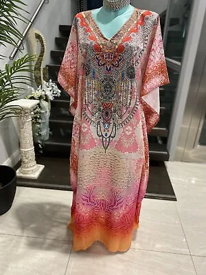 Kaftan For Women Long Caftan Resort Wear Vacation Beach Dress Free Size • $49