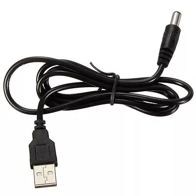 USB-A To 5.5mm Barrel Jack Male DC 5v 80cm Power Charger Plug Adapter Cable Lead • £2.99