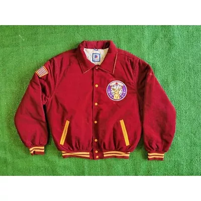 VTG 80s Rennoc Patched Varsity Corduroy Letterman Jacket BPOE Made In USA Sz XL • $41.30