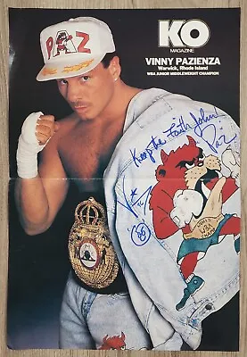Vinny Paz Pazienza Signed KO Magazine 10.75 X15  Folded Poster Boxing RARE RAD • $99.99