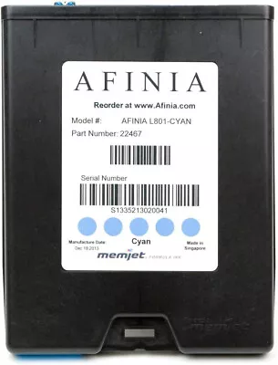 Afinia L901/CP950 Plus VersaPass N Cyan Memjet Ink Cartride 250 Ml 26723 • $225