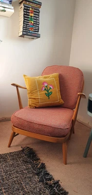 £325 • Buy Ercol Windsor Vintage Armchair With New Upholstery And Webbing