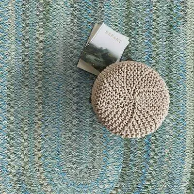 $120 • Buy Capel Rugs Alliance Soft Chenille Polyester Braided Oval Rug Misty Sage 220