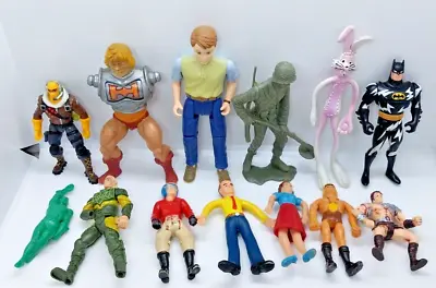 Vintage Action Figure Lot Various MOTU Batman Army Men Aquaman LOTR 70s 80s 90s • $14.99