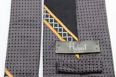 2318)  Hubert Milano  Men's  Tie 100% Silk  Made In  Italy • $12.99