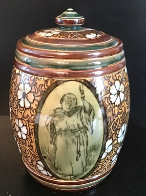 £51 • Buy Rare Antique Doulton Lambeth Tobacco Jar Decorated With Monks Signed Artist KB