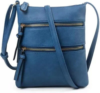 Women's Small Crossbody Purse Multi-Pocket Lightweight Brown Over Shoulder Purse • $28.93