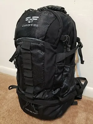 Line Of Fire Legend Backpack Tactical Black 1000 Denier Polyester Hiking Camping • $49.95