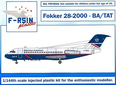 F-RSIN Models 1/144 FOKKER 28-2000 British Airways & Transcontinental Air Transp • $24.99