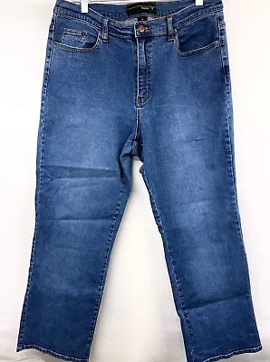 Vintage Lane Bryant Women's Size 16 Venezia Straight 5-Pocket Denim Blue Jeans • $17.99