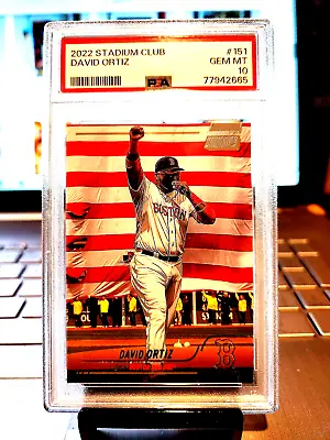 2022 Stadium Club David Ortiz #151 Gem Mt 10  This Is My F--- City Boston Strong • $145