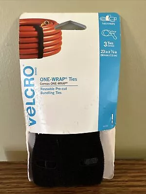 Velcro 90700 ONE-WRAP Ties 3 Ct - 23  X 7/8   Black • £4.78