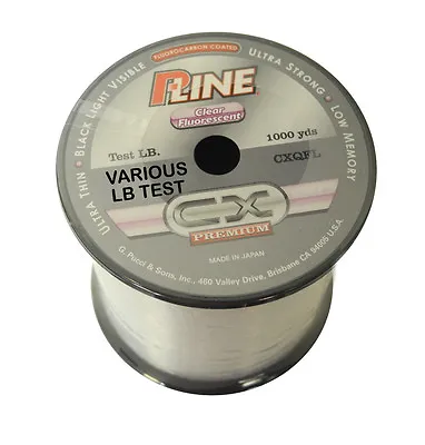 P-Line Cx Premium Clear Fluorescent Fishing Line 1000 Yards Select Lb Test • $18.18