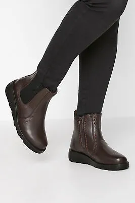 Yours Curve Womens Plus Size Wedge Chelsea Boots In Wide & Extra Wide Fit • £40.99