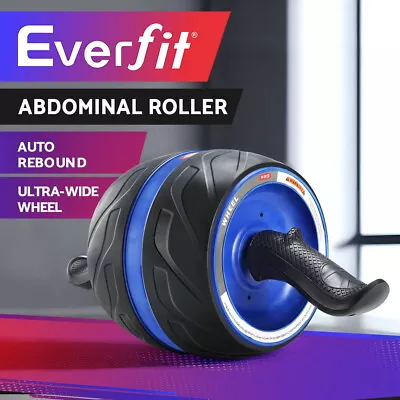 Everfit Ab Roller Carver Automatic Rebound Abdominal Wheel Home Gym Workout • $22.95