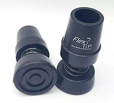 FlexTIP Crutch-Round - Set Of 2 Universal Attachment For 7/8” OD Crutches Tip... • $47.46