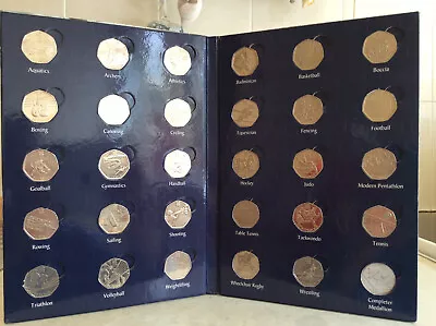 Olympic London 2012 50p Sports Album Plus Full Set Of 29 Olympic 50p Coins • £51