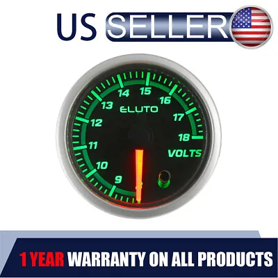 12V 2  52mm Car Voltmeter Volt Voltage Gauge Meter 7 Colors LED Display 8-18V US • $21.29