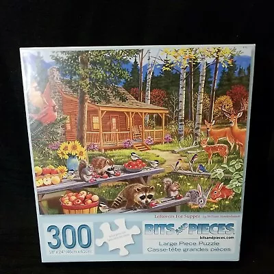 Bits And Pieces Jigsaw Puzzle 300 Pc 18 X24  Cardinals Birds Racoons Deer NEW • $15.34