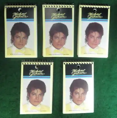 Michael Jackson Photo Vintage 1984 Small Spiral Memo Pads Notebooks Lot Of 5 • $24.98