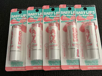 5 Packs - Maybelline Baby Lips Dr Rescue Lip Balm 4.4g/0.15oz Free Shipping • $19.98