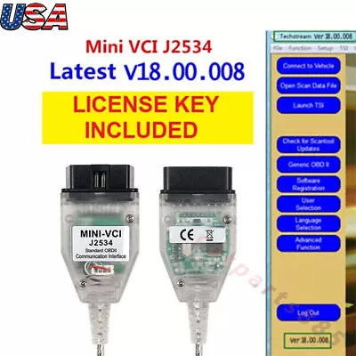 2024 MINI VCI TIS Techstream V18.00.008 TIS J2534 For Toyota Inspection Cable • $24.69