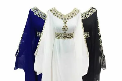 Dubai Moroccan Royal Abaya Kaftan Modern Islamic Farasha Long For Women Dresses • $45.99